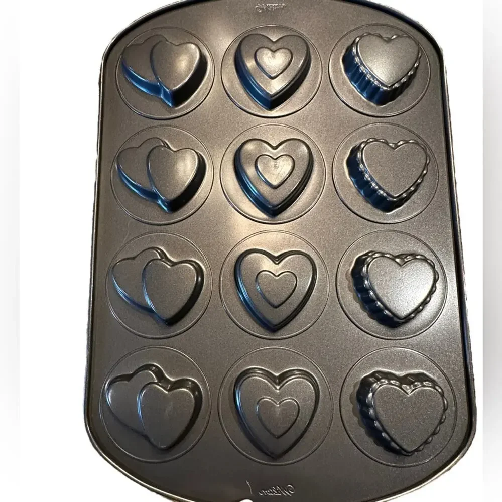 Wilton Valentine Heart Shaped Cookie Non-Stick Baking Pan